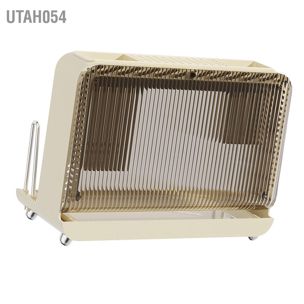 Utah054 Thớt Dao Người Tổ Chức Đa Năng Khối Giá Đỡ Có Khay Thoát Nước Cho Mặt Bàn Bếp Trắng