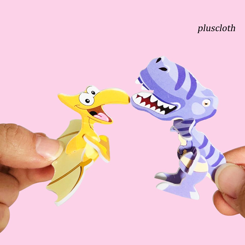 Bộ 10 Miếng Xếp Hình Khủng Long 3D Bằng Giấy Ba Chiều Dễ Thương Quyến Rũ Cải Thiện Khả Năng Rảnh Tay