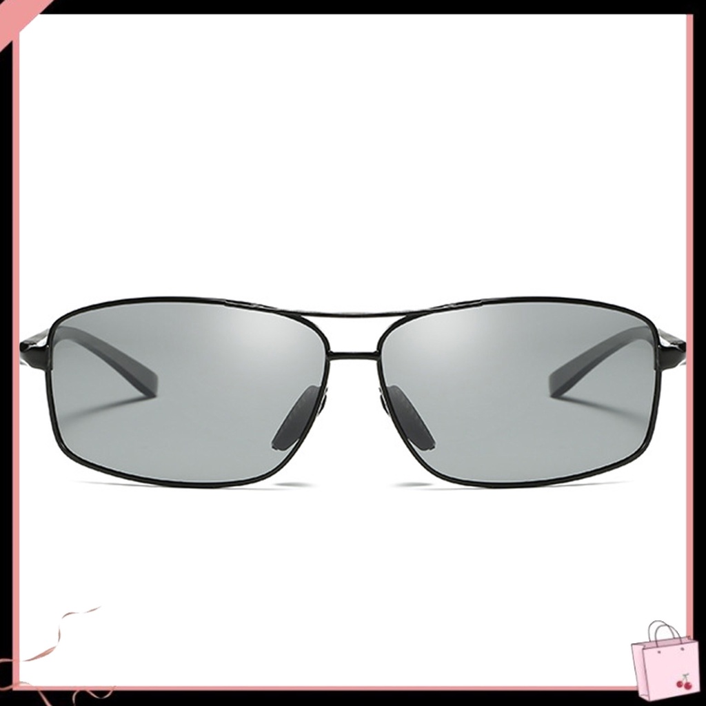 Kính Mát Phân Cực Gọng Kim Loại Chống Chói Thay Đổi Màu Sắc Thời Trang Cho Nam