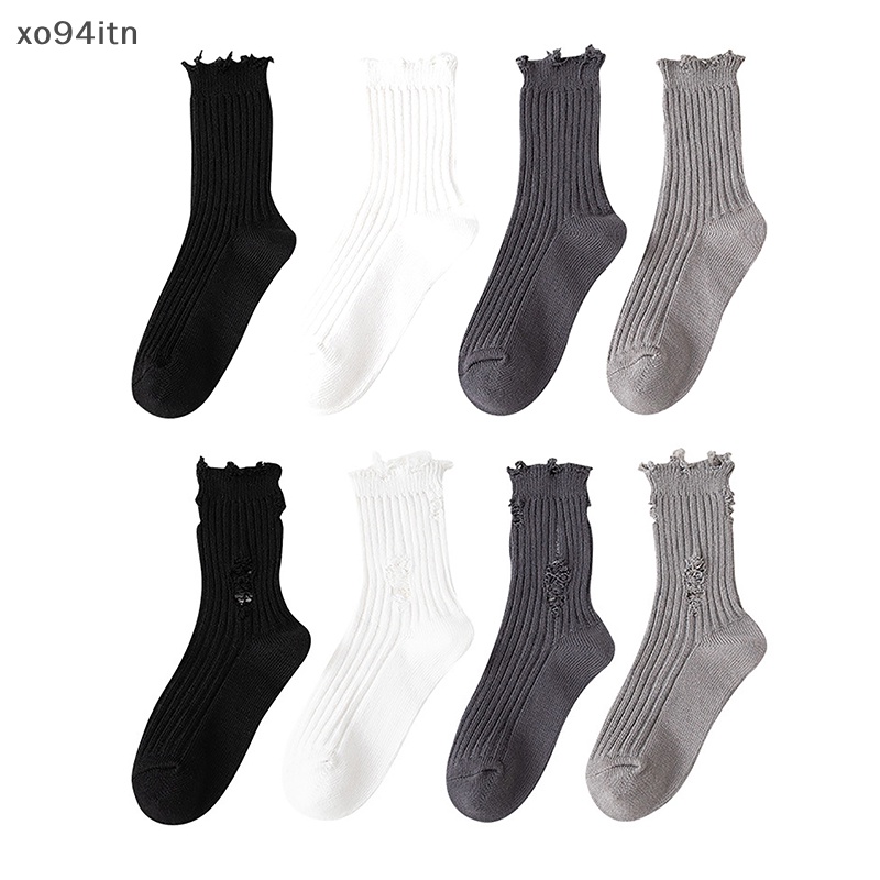 Tn Mới Vớ Dệt Kim Phối Rách Thời Trang Harajuku Đường Phố Phá Hủy Đường Phố Cá Tính Cho Nữ n