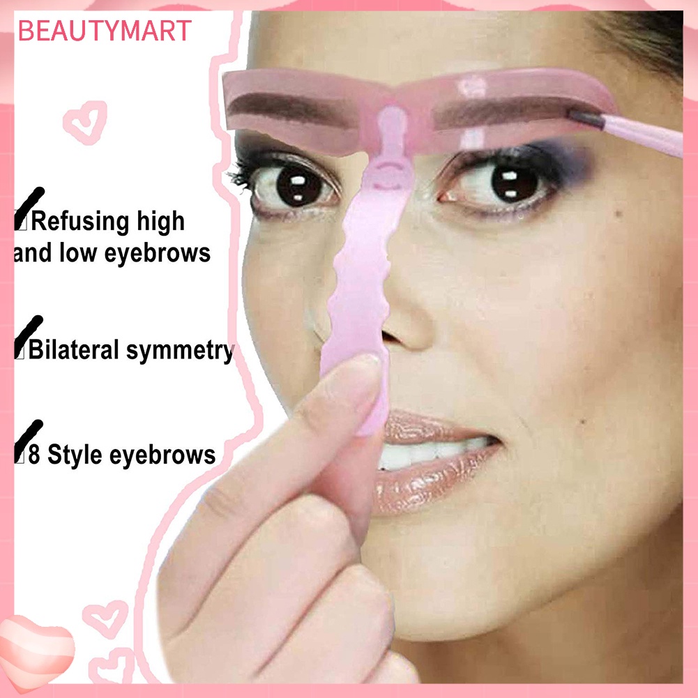 Set 8 Khuôn Thẻ Vẽ Lông Mày Chuyên Nghiệp