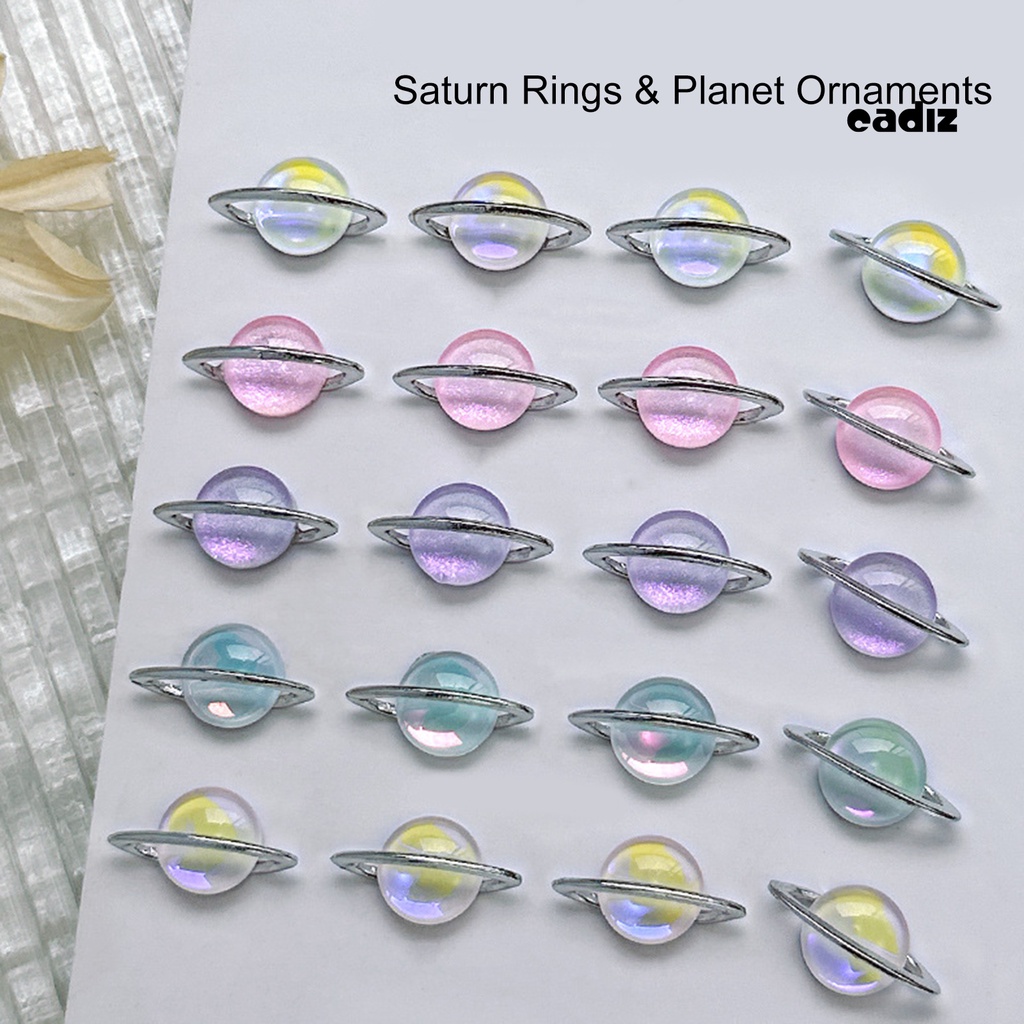 Bộ 10 Phụ Kiện Trang Trí Móng Tay Hình Hành Tinh 3D Lấp Lánh Dành Cho Nữ