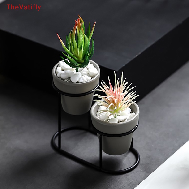 Chậu Hoa Để Bàn Bằng Sắt Hình Tròn Thiết Kế Đơn Giản