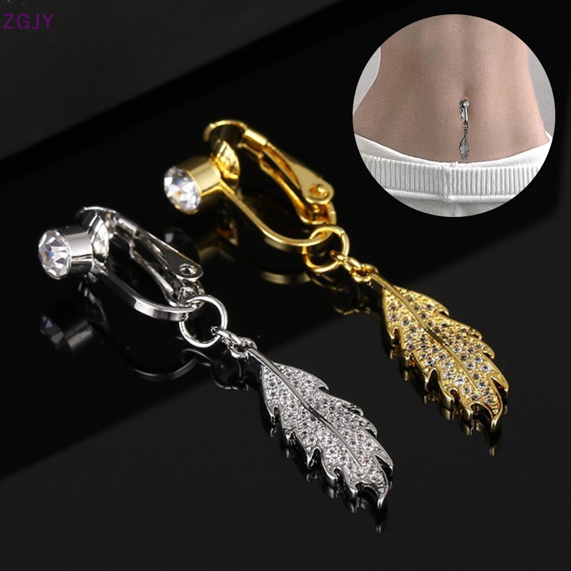 Khuyên Rốn Hình Lông Vũ Không Cần Đục Lỗ Bằng Đồng Quyến Rũ Cho Nữ Mới