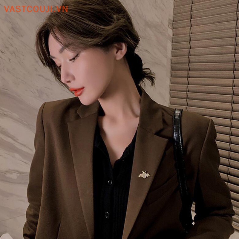 Ghim Cài Áo Hình Đôi Cánh Bằng Kim Loại Chống Lóa