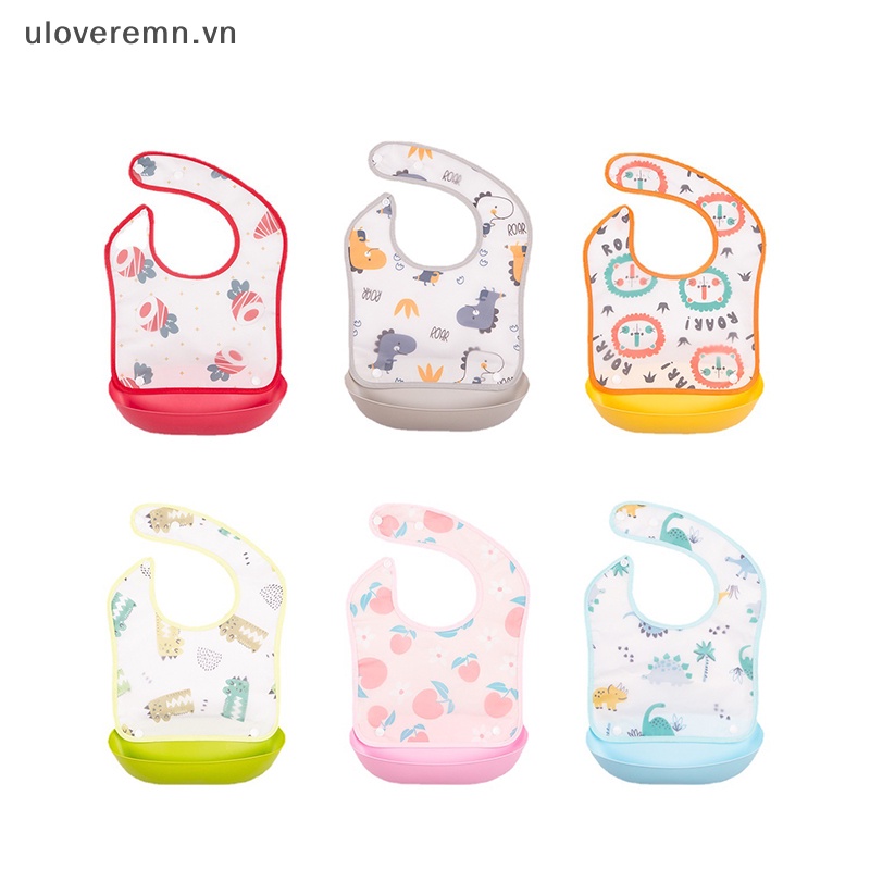 Yếm Ăn Mềm Mại In Họa Tiết Hoạt Hình Dễ Thương Cho Bé Sơ Sinh