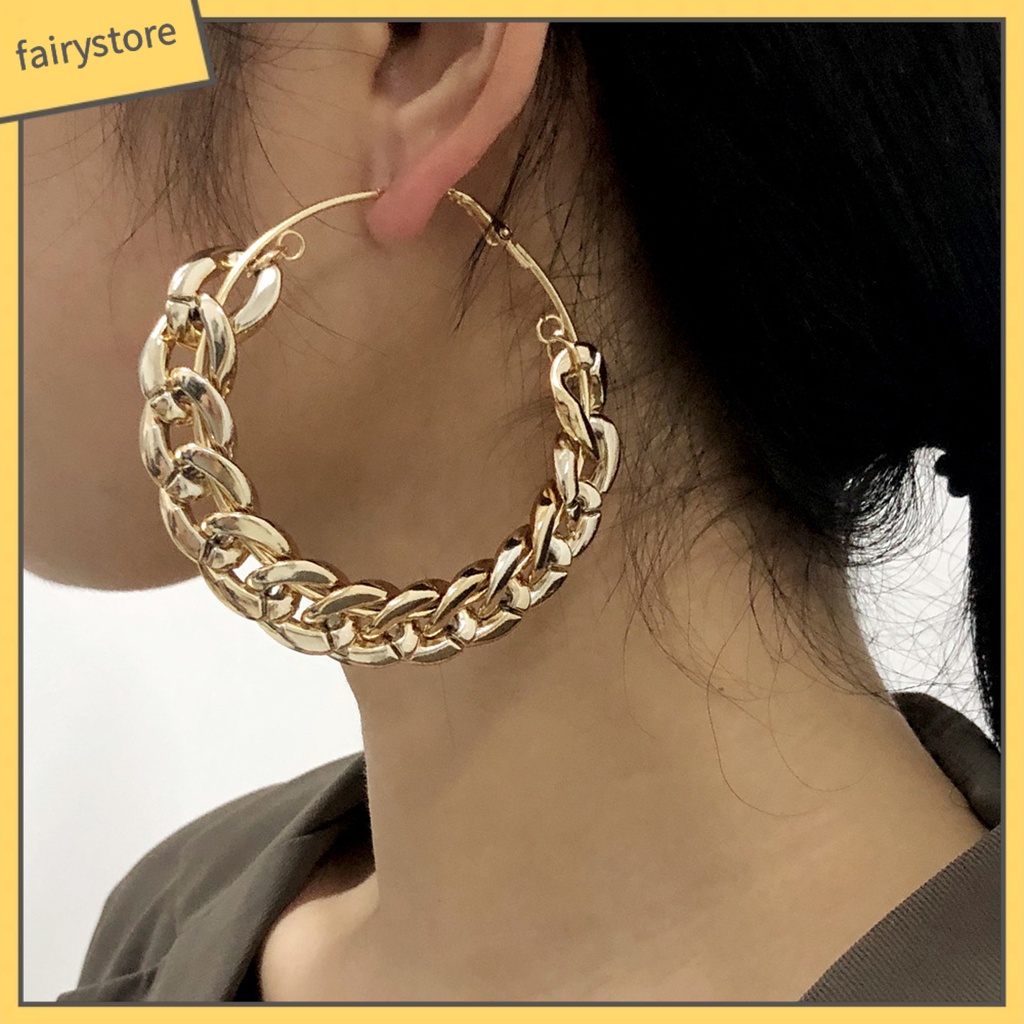 1 Đôi Bông Tai Tròn Không Gây Kích Ứng Thân Thiện Với Làn Da Và Không Gây Kích Ứng Dành Cho Nữ