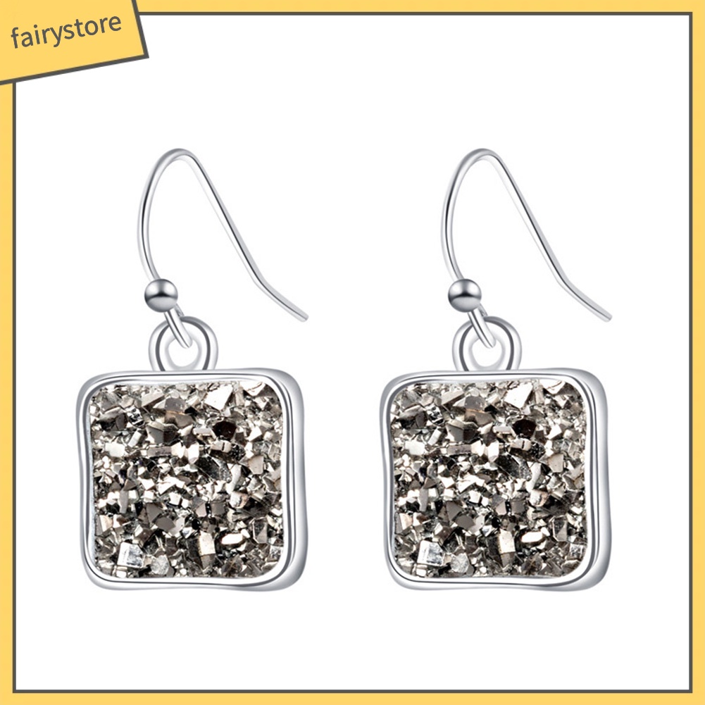 Bông Tai Dáng Dài Hình Vuông Thời Trang Dành Cho Nữ