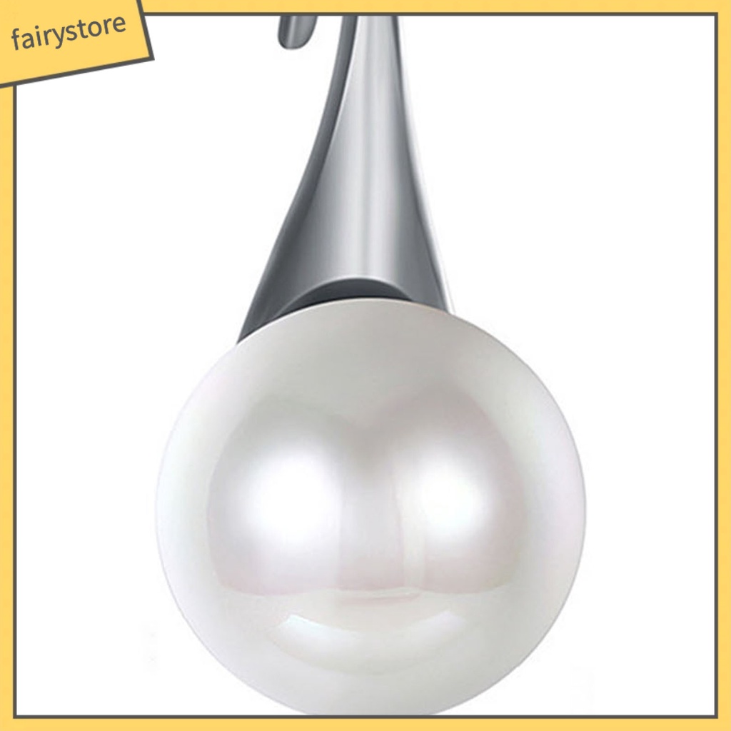 1 Đôi Bông Tai Bạc 925 Đính Ngọc Trai Giả Kiểu Dáng Đơn Giản Dành Cho Nữ