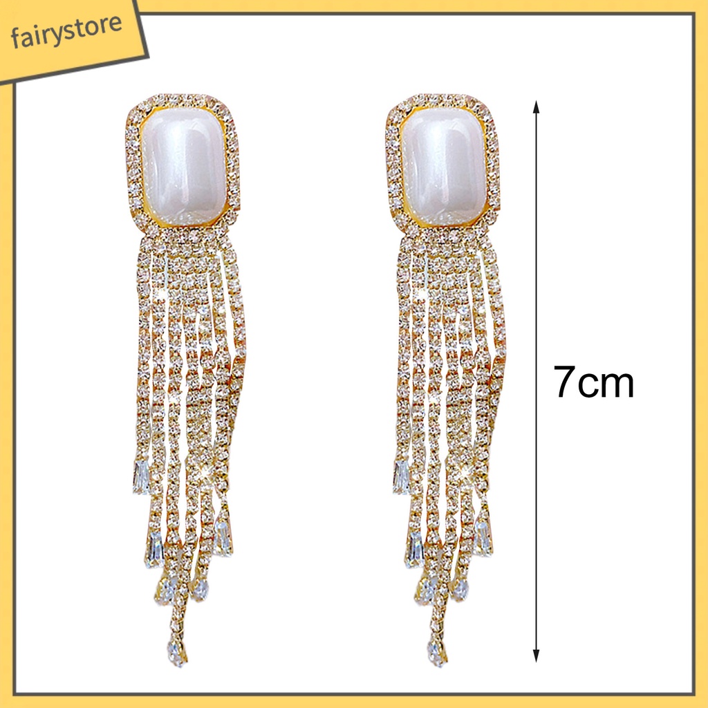 1 Đôi Bông Tai Dáng Dài Hình Học Thắt Nơ Phong Cách Hàn Quốc Thời Trang Dành Cho Nữ