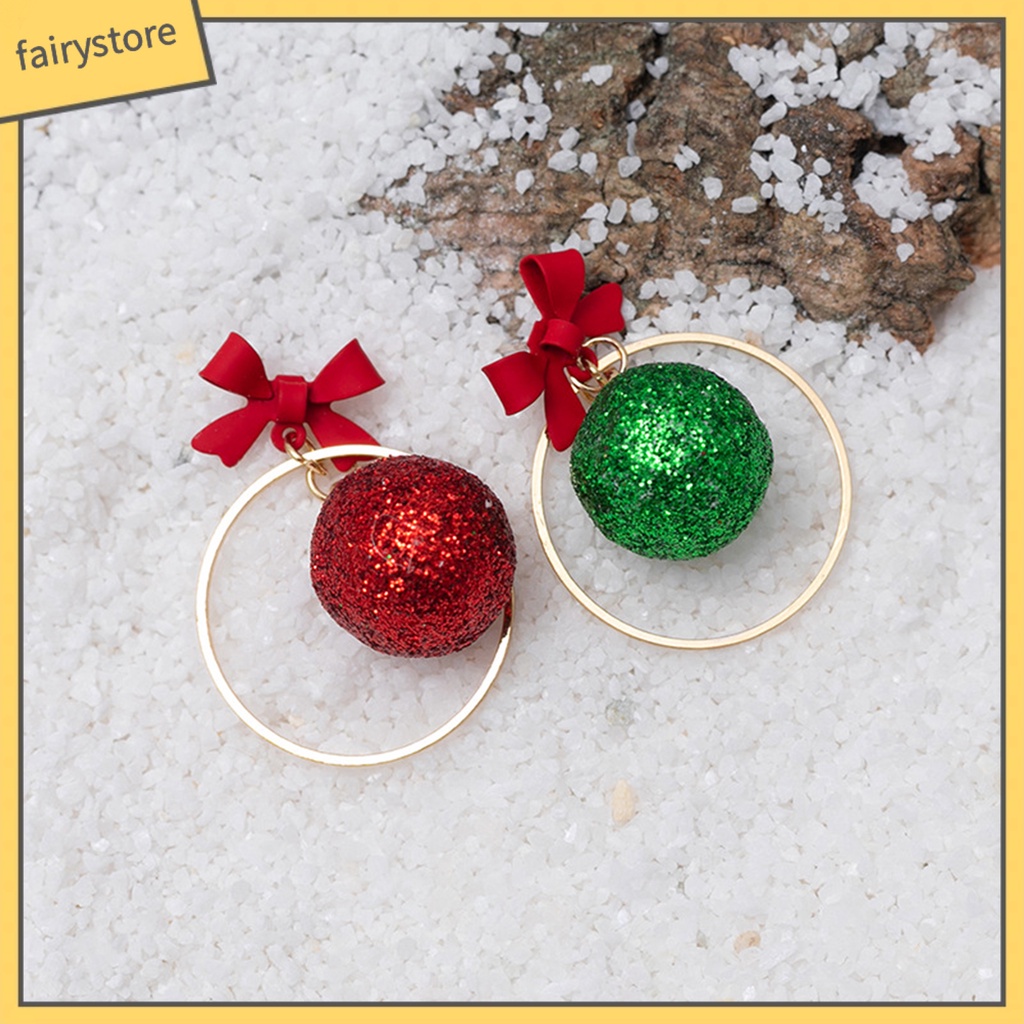 1 Cặp Bông Tai Hình Người Tuyết Nhiều Màu Sắc Siêu Bền Dễ Mặc Giáng Sinh