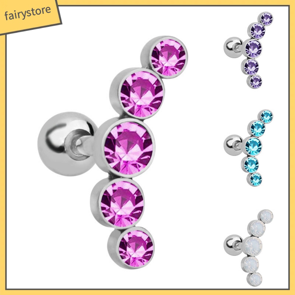 1 Khuyên Xỏ Vành Tai Đính Đá Thời Trang Nữ