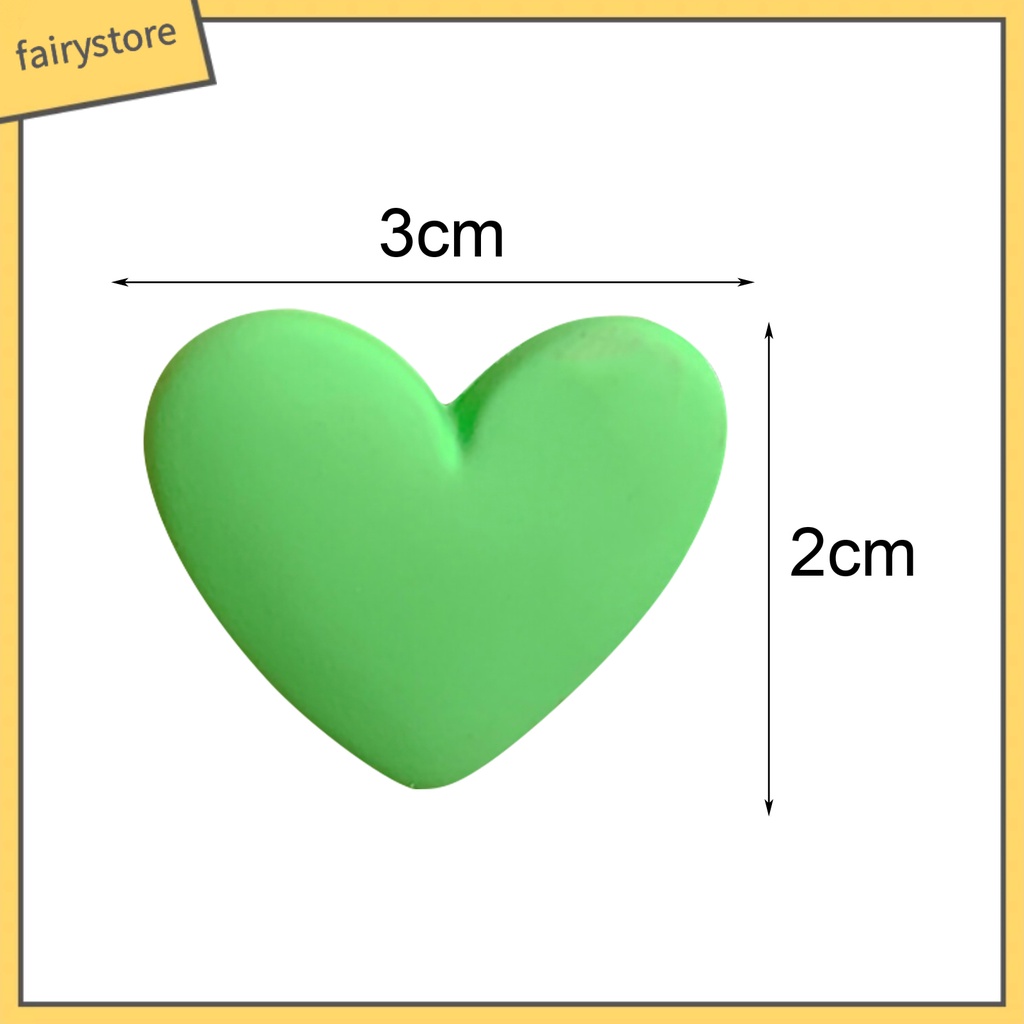 1 Đôi Bông Tai Hình Trái Tim Màu Sắc Kẹo Ngọt Phong Cách Hàn Quốc Dành Cho Nữ