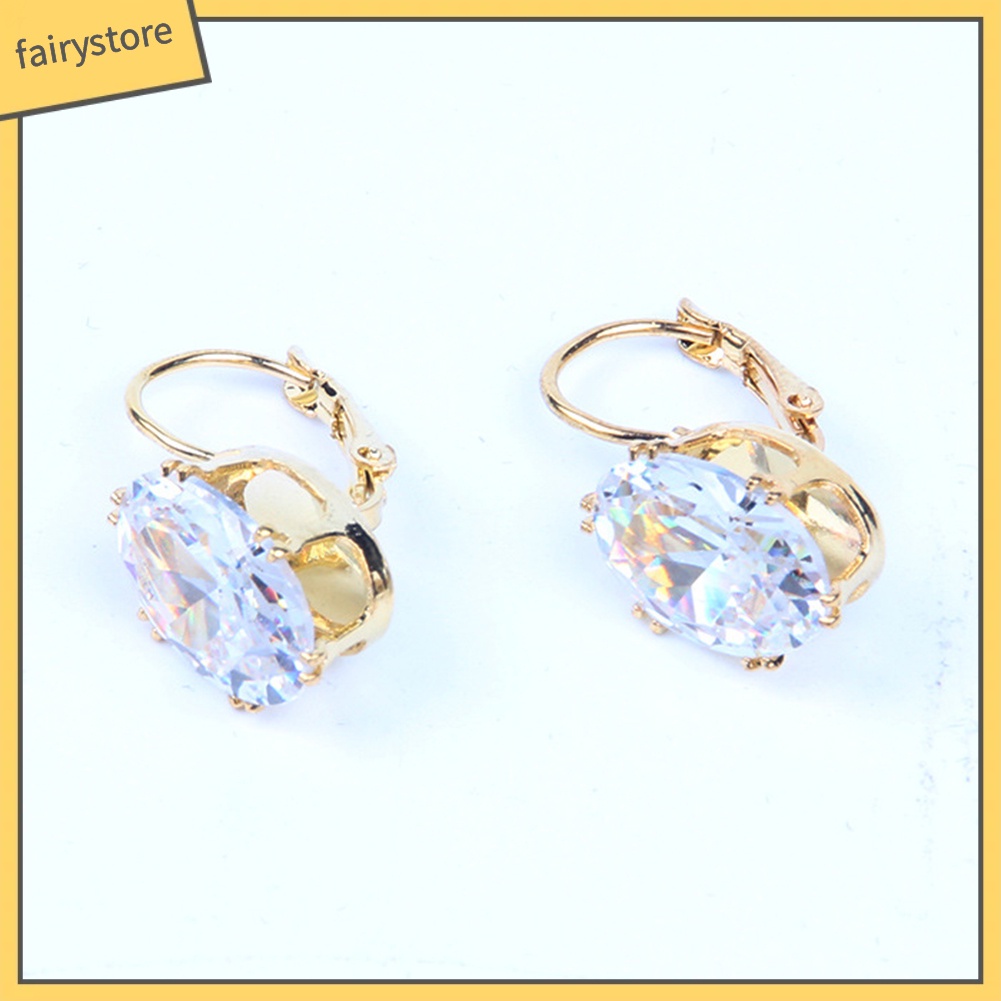 Bông Tai Hình Giọt Nước Đính Đá Zircon Thời Trang Dành Cho Nữ