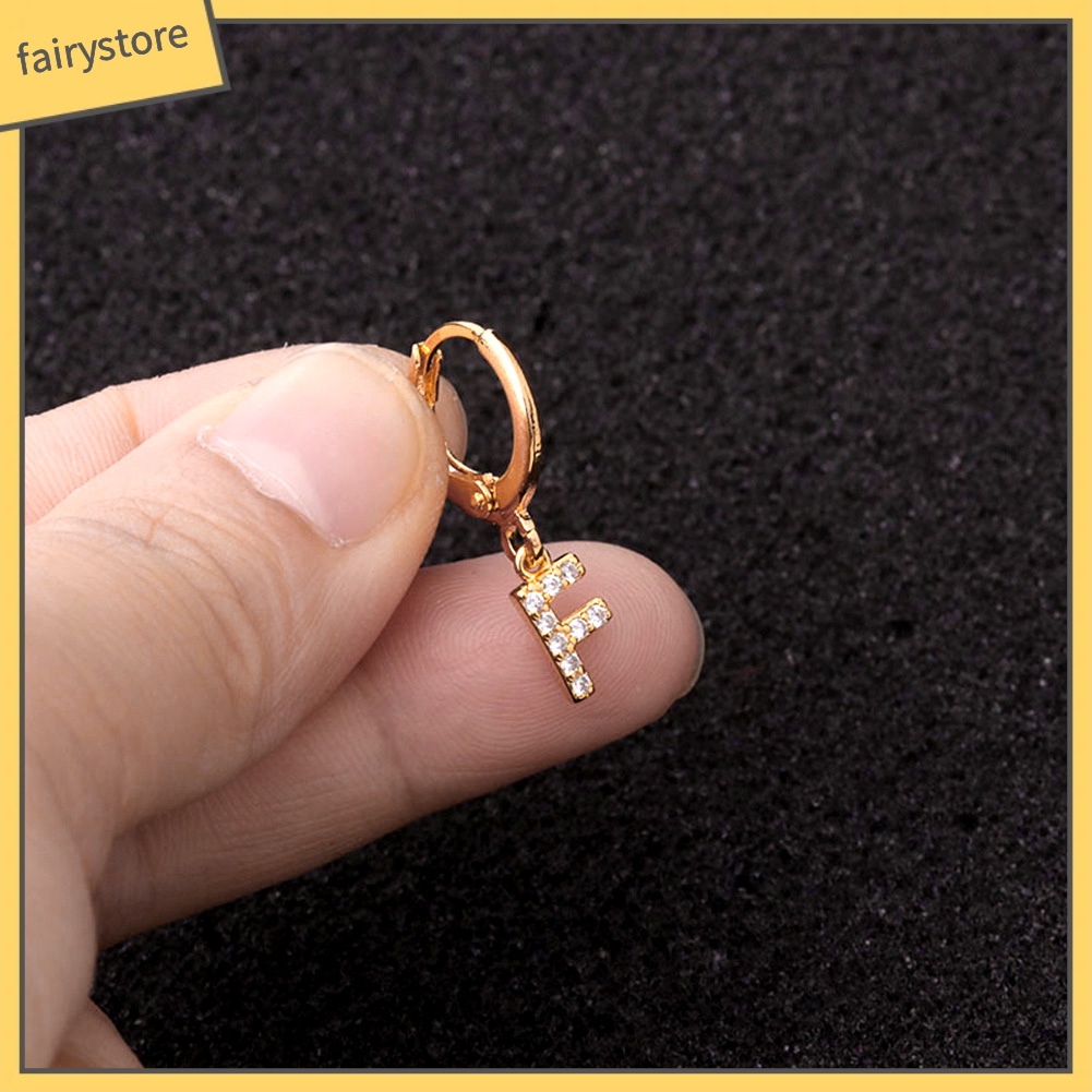 1 Khuyên Tai Tròn Đính Đá Thời Trang Cho Nữ