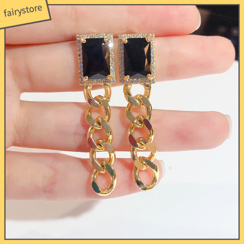 [FRO] Vòng cổ Mặt Khung Hình Giọt Nước Lấp Lánh Phong Cách Cổ Điển