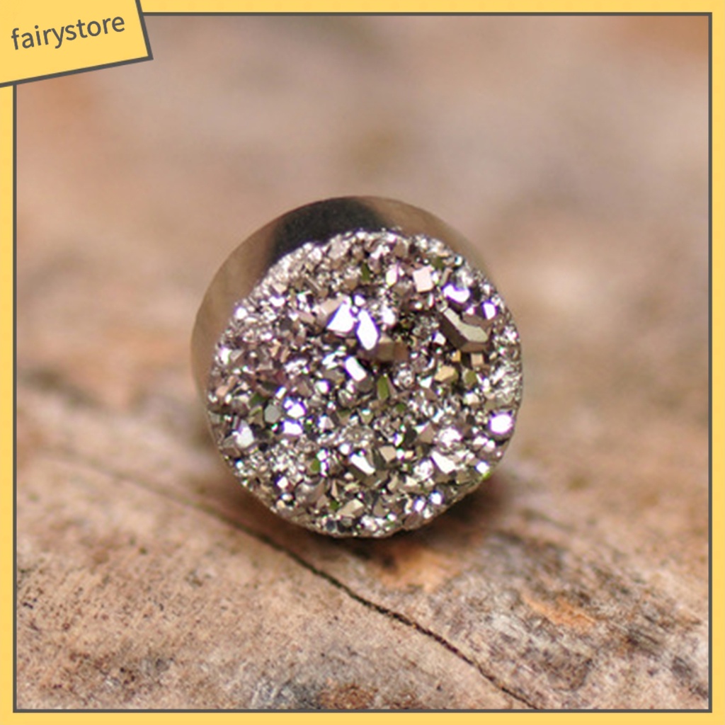 1 Đôi Bông Tai Dạng Kẹp Mạ Điện Sáng Bóng Không Đau Thời Trang Dành Cho Nam Nữ