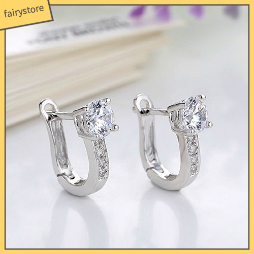 Bông Tai Mạ BạC ĐíNh Đá ThờI Trang