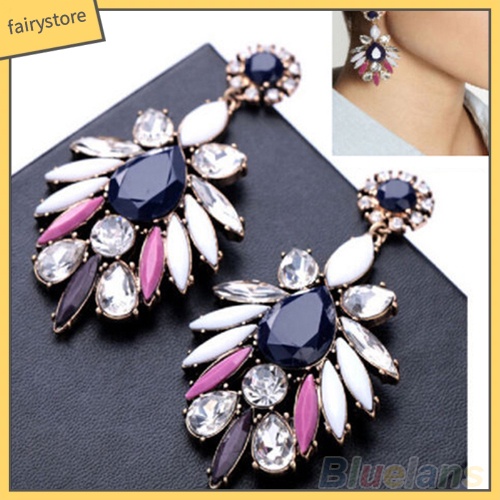 Khuyên Tai Đính Đá Lấp Lánh Thời Trang Cho Nữ