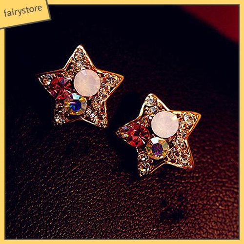 Đôi Bông Tai Hình Ngôi Sao Đính Đá Thời Trang Cho Nữ