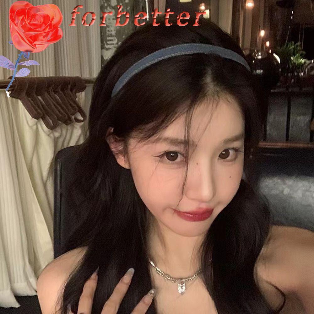 Băng Đô Denim Vành Rộng Đơn Giản Thời Trang Cho Nữ Y2K