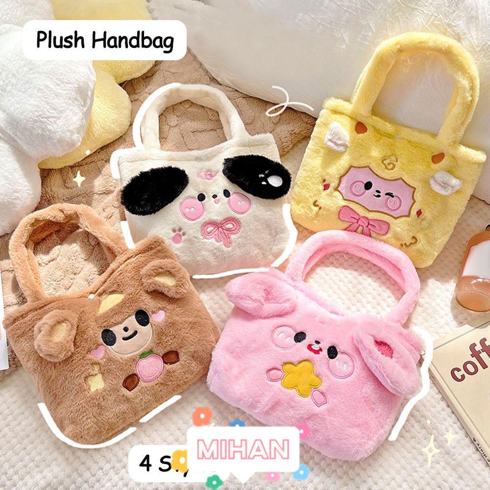 MIHAN1 Túi Xách Lông Giả Mềm Mại Thời Trang Cho Nữ