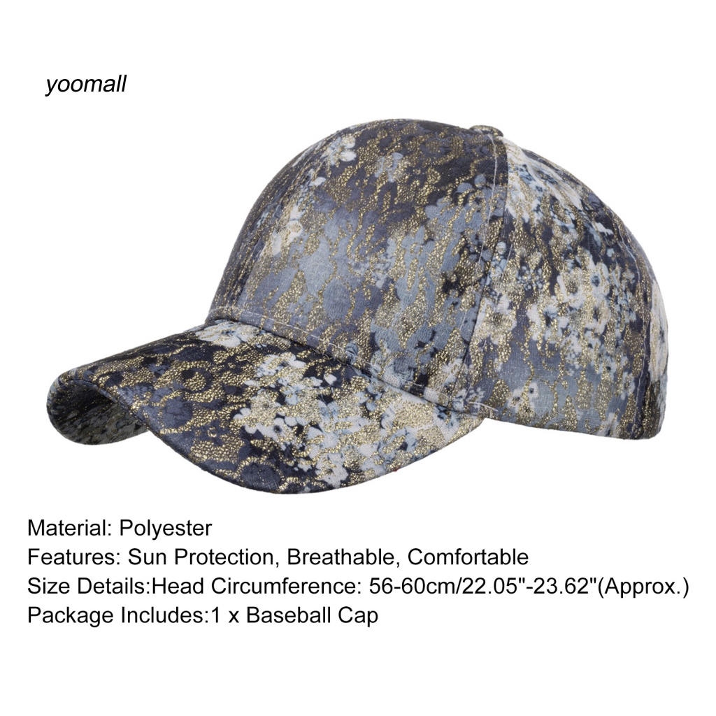 Mũ Lưỡi Trai Có Thể Điều Chỉnh Chống Gió / Tia UV Vành Rộng In Họa Tiết Hoa Thời Trang Đường Phố Cho Nữ