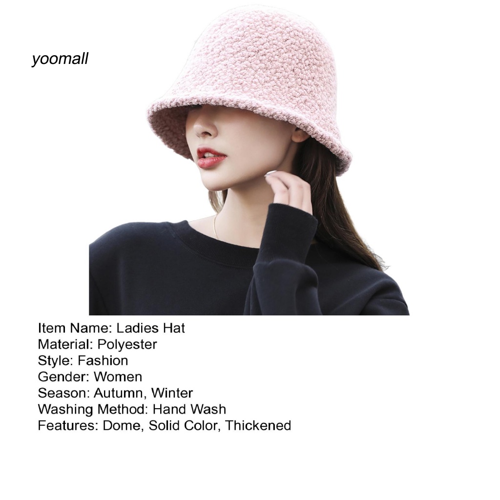 Mũ Tai Bèo Giả Cashmere Vành Ngắn Che Phủ Tai Thời Trang Thu Đông Cho Nữ