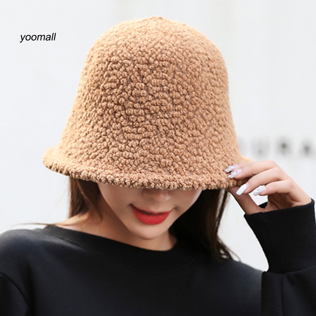 Mũ Tai Bèo Giả Cashmere Vành Ngắn Che Phủ Tai Thời Trang Thu Đông Cho Nữ