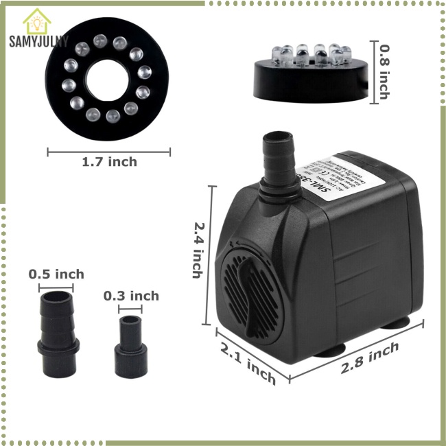 Máy Bơm Nước Chìm Có Đèn Led 12 Bóng 15w Giảm Tiếng Ồn Cho Bể bơi