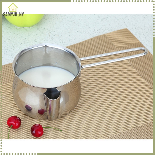 Nồi Nấu Sữa Bằng Thép Không Gỉ Hai Đầu Rót Dung Tích 800ml