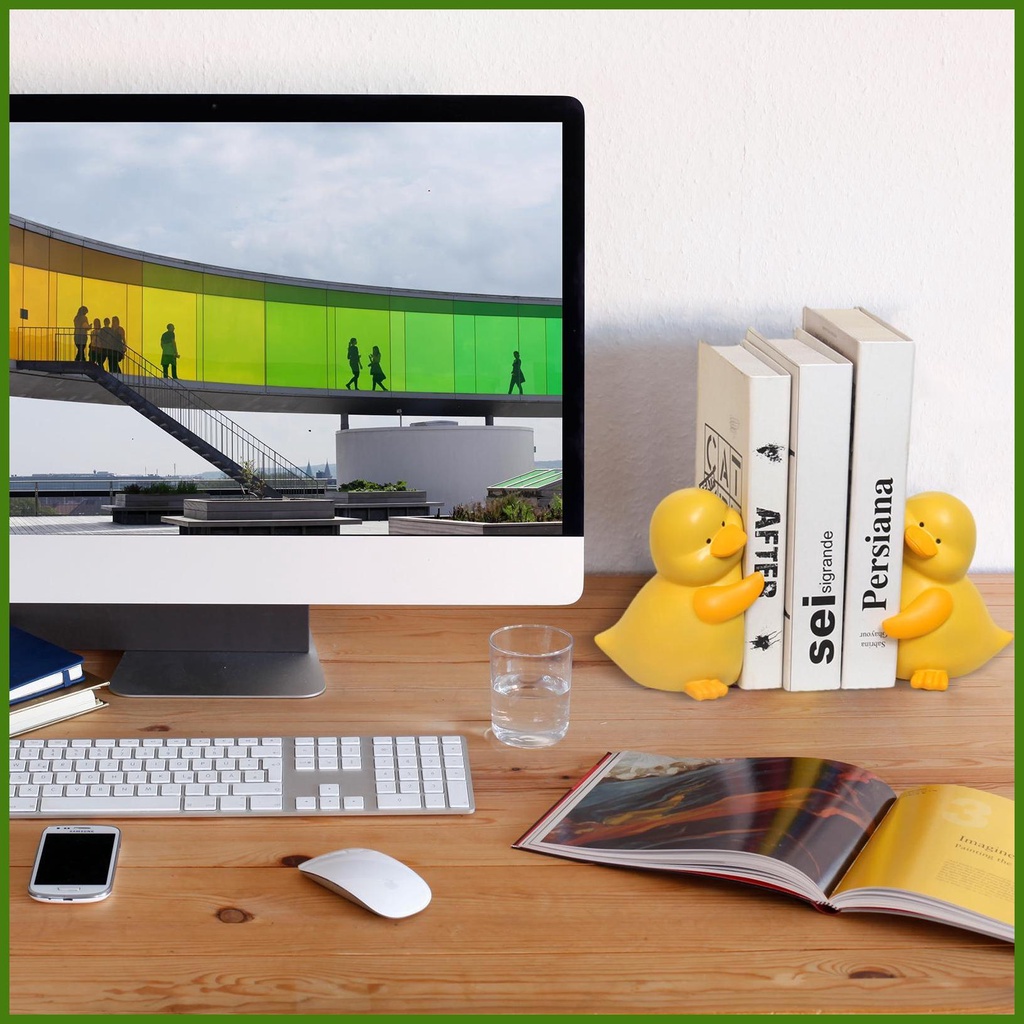 Nút Chặn Sách Hình Vịt Ôm Nhau Bằng Nhựa Resin Dễ Thương Sáng Tạo