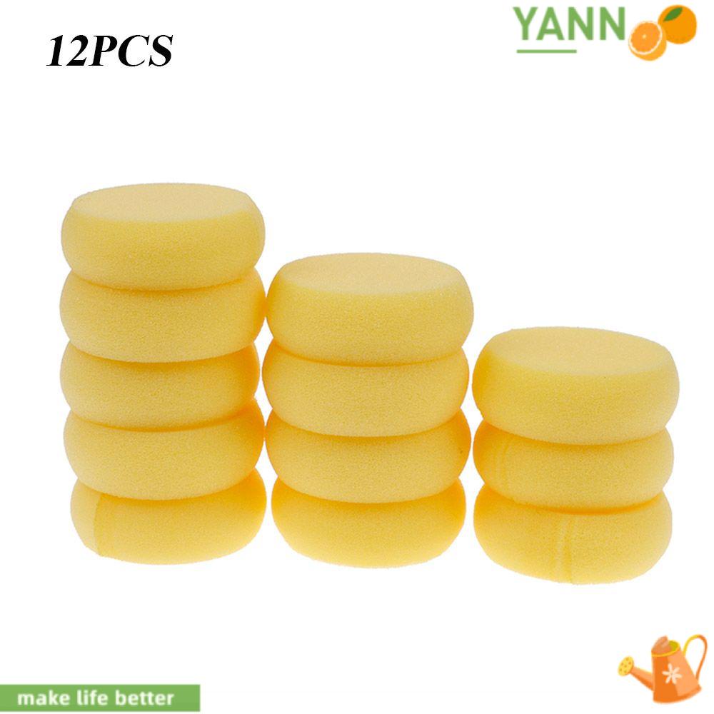 Bộ 12 Miếng Xốp Tròn Màu Vàng Mới Dùng Vẽ Tranh Thủ Công