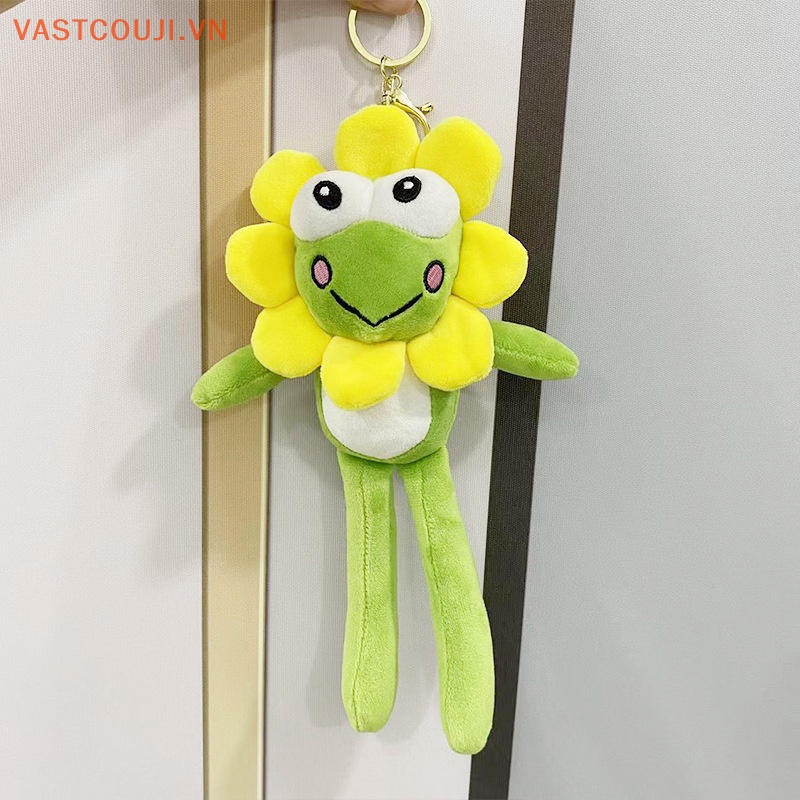 1 Móc Khóa Hình Hoa Hướng Dương / Ếch Nhồi Bông Đáng Yêu