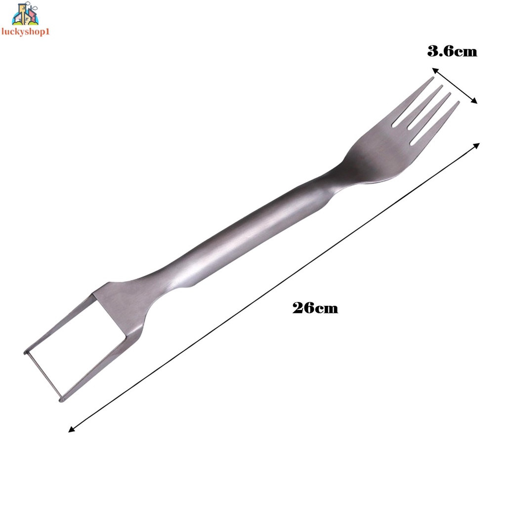 Nĩa Cắt Dưa Hấu 2 Trong 1 Bằng Thép Không Gỉ