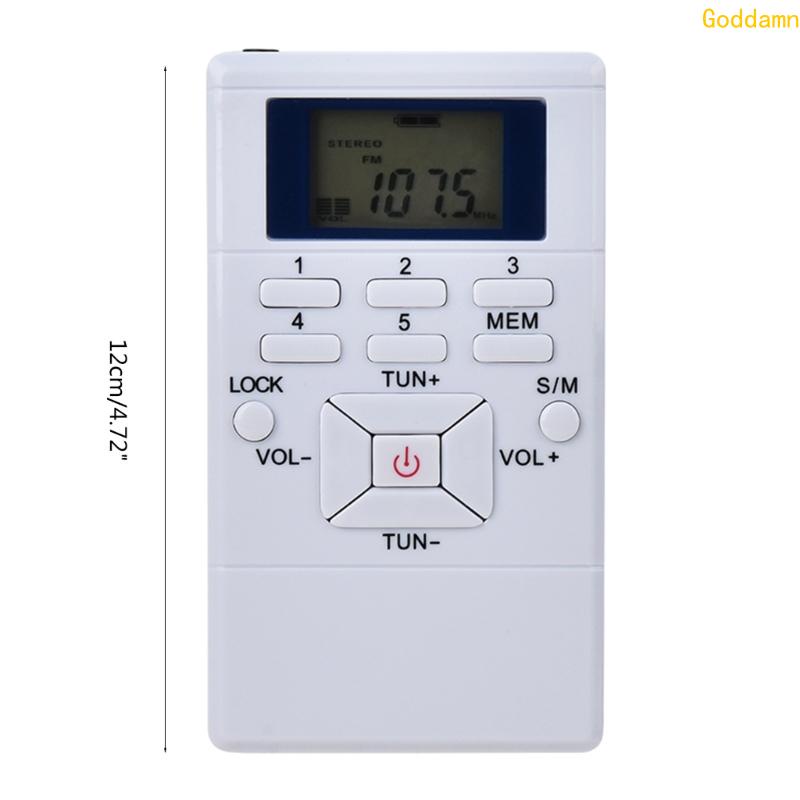 Radio Kỹ Thuật Số Không Dây GODD Mini LCD FM