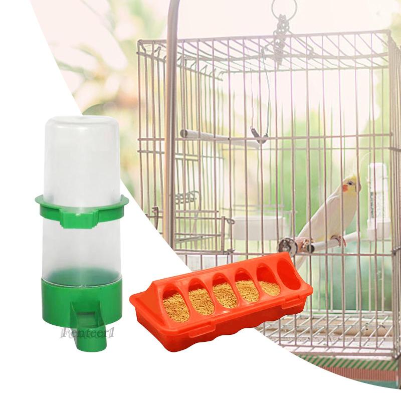 [Fenteer1] Bộ Dụng Cụ Đựng Thức Ăn Nước Uống Treo Lồng Cho Thỏ Động Vật Nhỏ