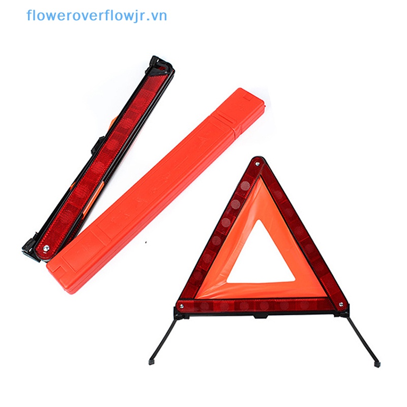 Fjr Biển Cảnh Báo Khẩn Cấp Hình Tam Giác Phản Quang Màu Đỏ Dạng Gập An Toàn Cho Xe Hơi