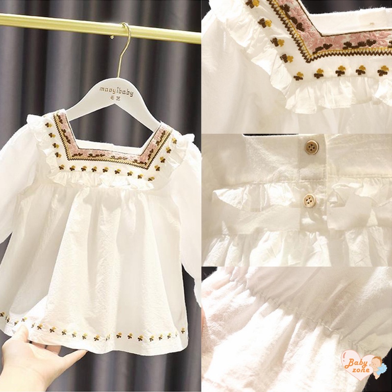 Áo Sơ Mi Công Chúa Dễ Thương Ngọt Ngào Phong Cách Hàn Quốc Cho Bé Gái