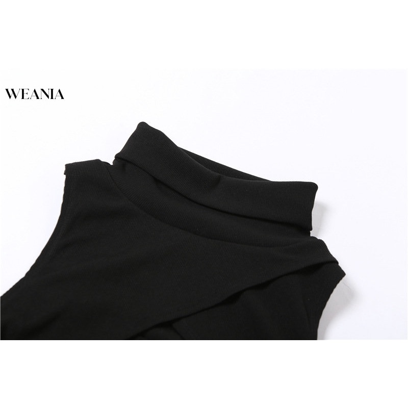 Áo Croptop Sát Nách Cổ Cao Màu Sắc Thời Trang Quyến Rũ Cho Nữ