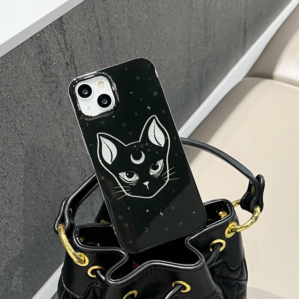 Ốp Điện Thoại TPU Mềm Trong Suốt Hai Mặt Hình Mèo / Thủy Thủ Mặt Trăng Cho iPhone 11 13 12 14 Pro Max