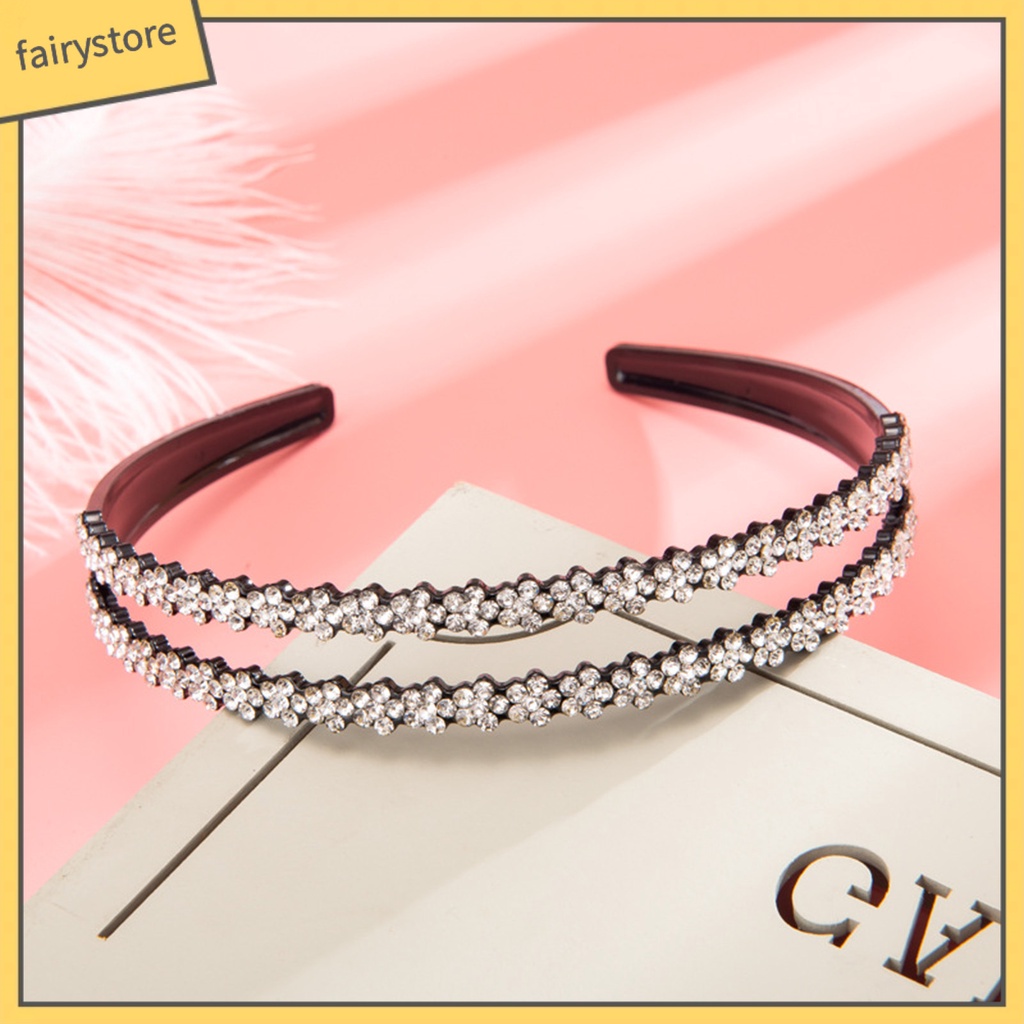 Băng Đô Cài Tóc Đính Đá Lấp Lánh Phong Cách Hàn Quốc Cho Nữ