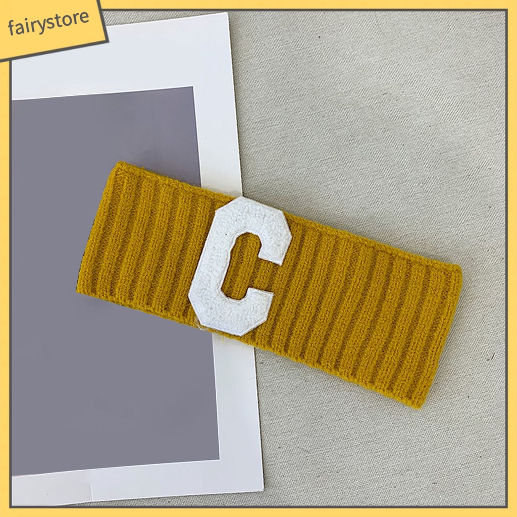 Băng Đô Thể Thao Bản Rộng Có Gân In Chữ C Mỏng Ấm Áp Cho Nữ