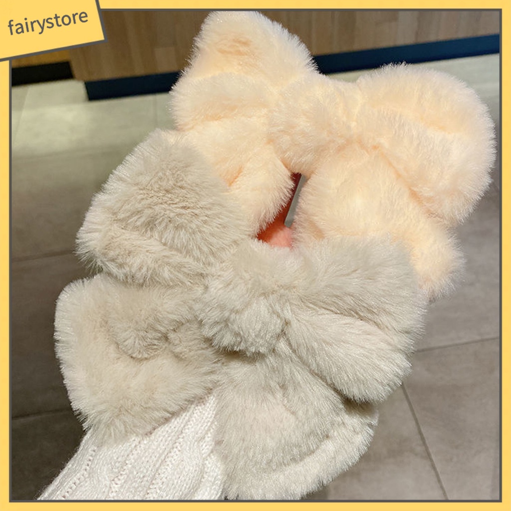 Kẹp Tóc Nơ Lớn Bằng Vải Flannel Thoải Mái Dễ Thương Cho Nữ