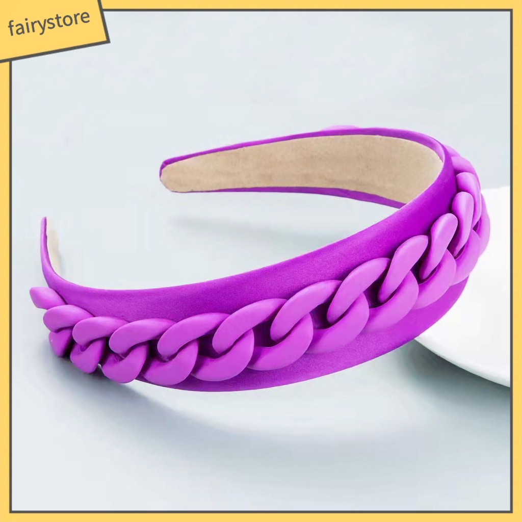 Băng Đô Cài Tóc Dạng Chuỗi Màu Sắc Macaron Xinh Xắn Cho Nữ