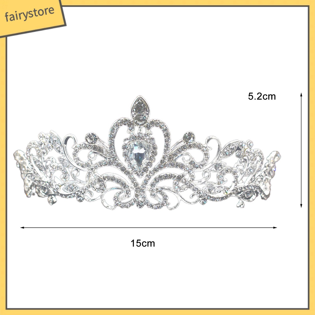 Cài Tóc Hình Vương Miện Đính Đá Thủ Công Dành Cho Cô Dâu