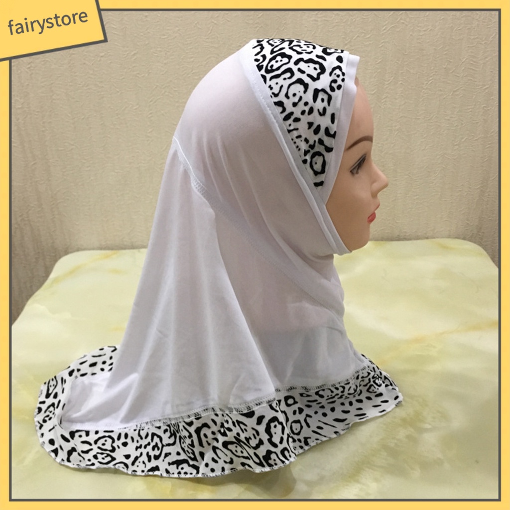 [FRO] Khăn Trùm Đầu Khâu Không Dễ Biến Dạng In Họa Tiết Da Báo Sử Dụng Hàng Ngày Cho Trẻ Em