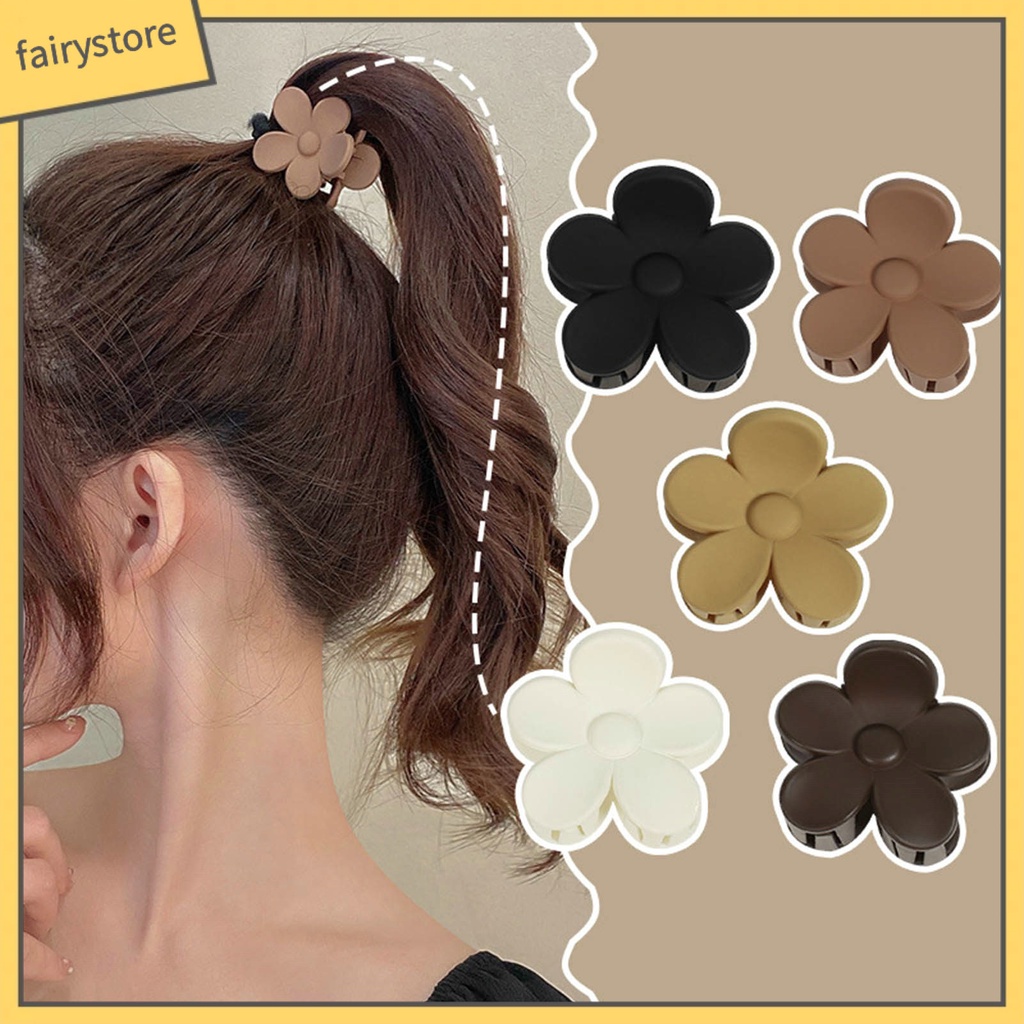 Bộ 2 Kẹp Tóc Đuôi Ngựa Màu Trơn Chống Trượt Tiện Dụng