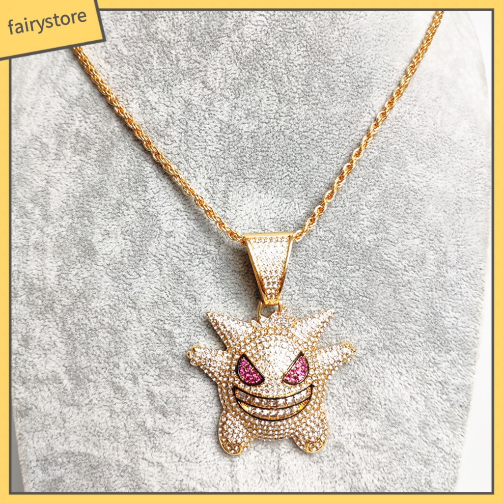 Vòng cổ Mặt Hình Ma Elf Hoạt Hình Đính Đá Cho Nữ