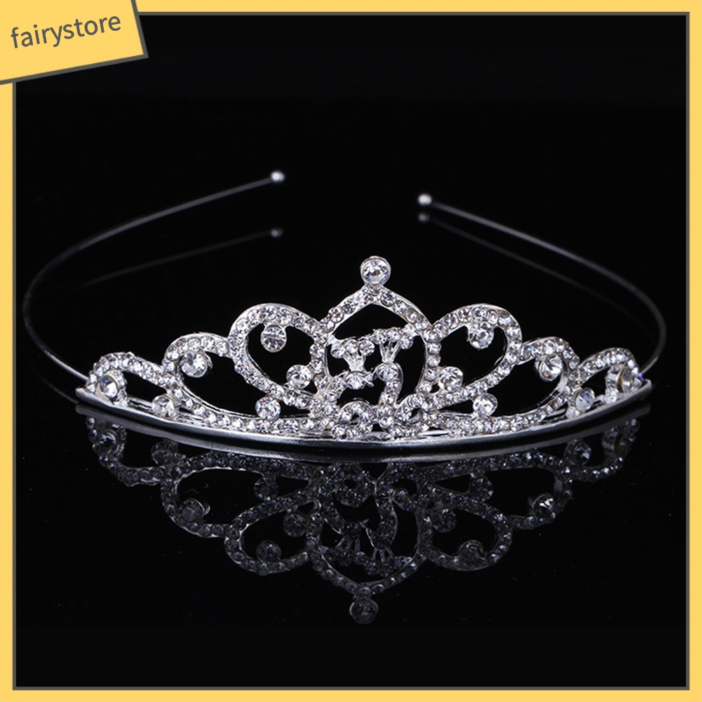 Cài Tóc Hình Vương Miện Đính Đá Xinh Xắn Cho Bé Gái